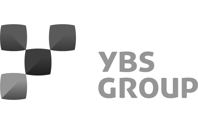 YBS Group Logo in black & white