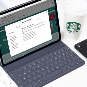 Image of laptop showing knowledge for your customers