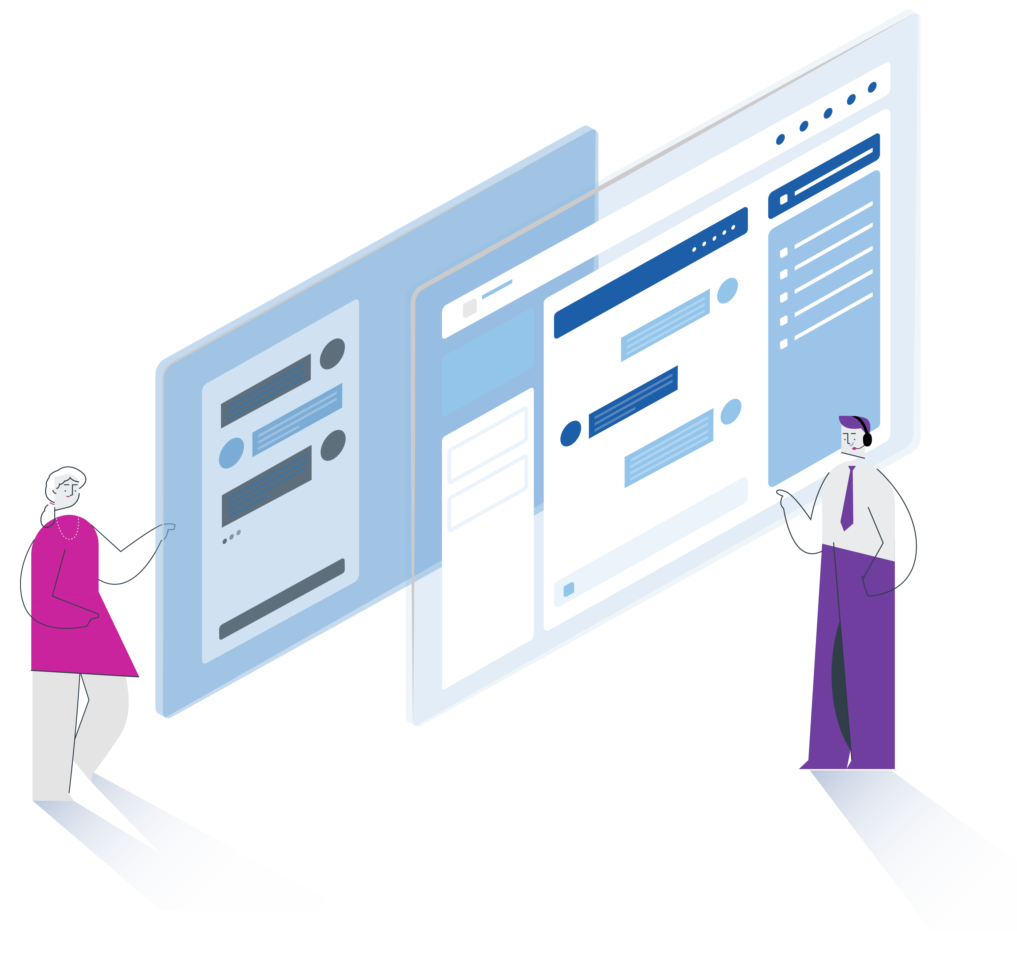 An image representing how Synthetix software works. Customer VS Agent