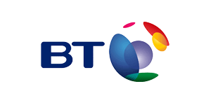 The logo for BT