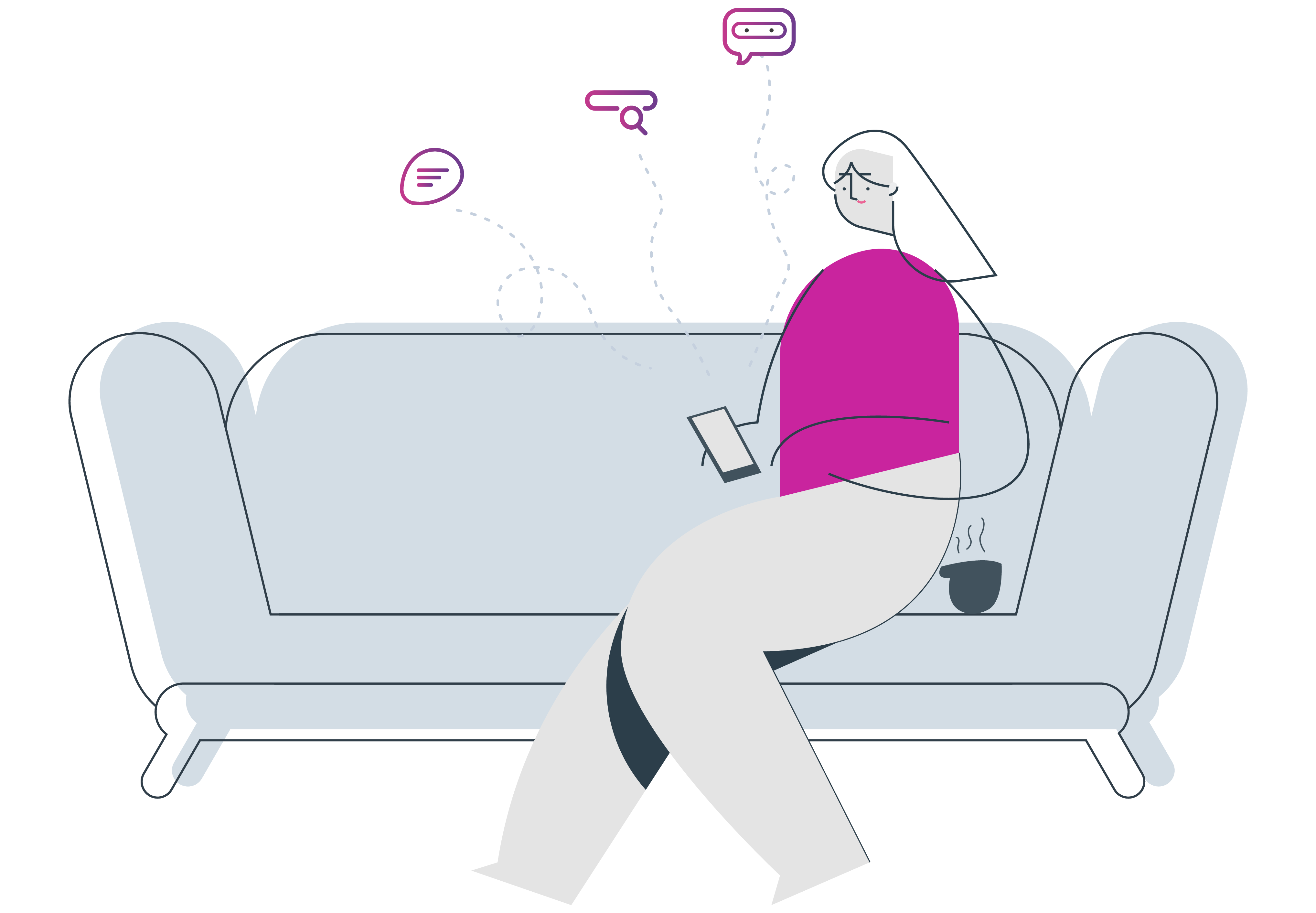 An image that shows multichannel customer service software.