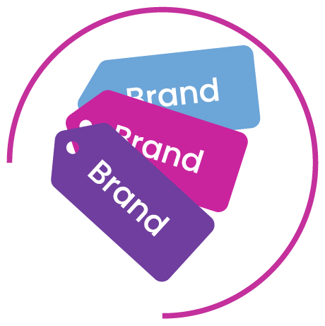 Case study icon used to show 3 brands
